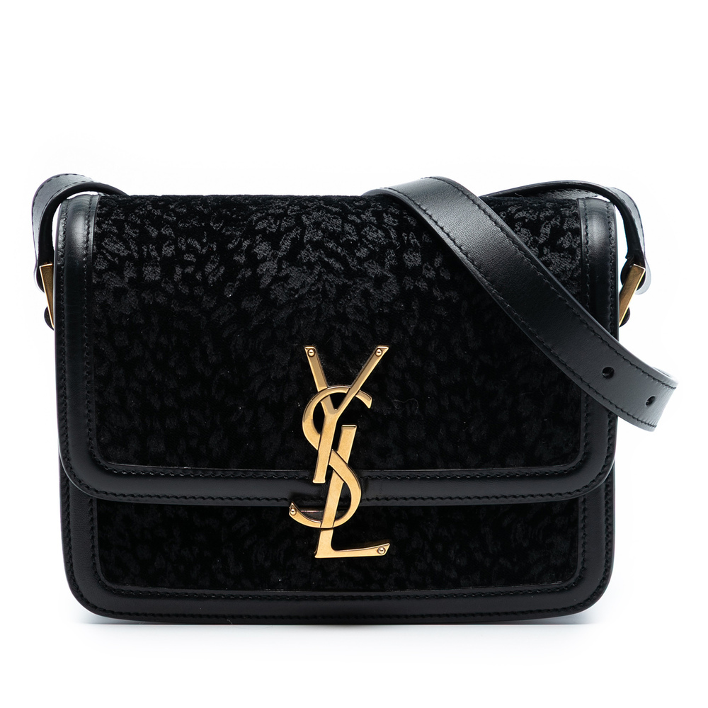 Pre-Loved Saint Laurent Small Velvet Solferino Satchel In Box
